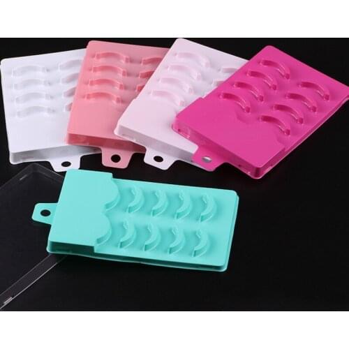 10pcs/lot 5 Pairs Candy Color False Eyelashes Storage Box Fake Eye Lashes Case Makeup Cosmetic Storage Organizer