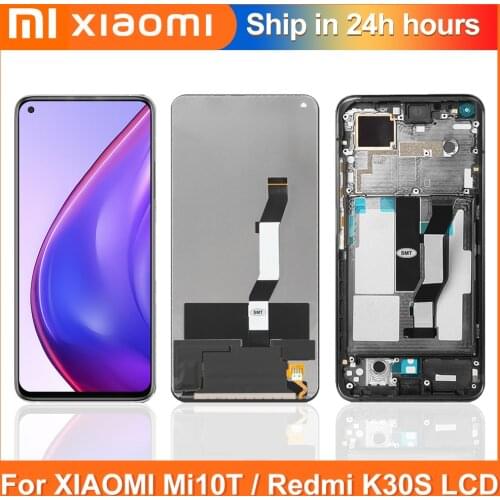 100% Original 6.67'' For Xiaomi Mi 10T 5G LCD Touch Screen Display Digitizer Assambly For Mi 10T Pro LCD Redmi k30s Display