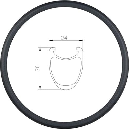 700c 30mm clincher road bike carbon rim 30C 12K matte glossy 12 14 16 18 20 21 22 24 28 32 36 Holes 24mm wide basalt brake track