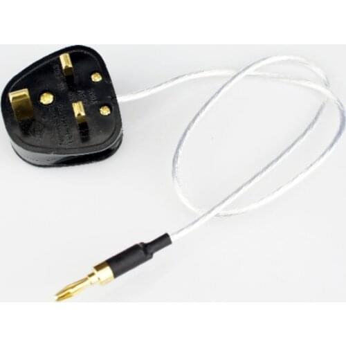 Grounding Box Silver Plated UK Power Version Banana Plug Hifi Audio Cable