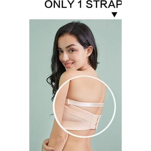 Strapless Bra Gathered Function Sexy Bralette Pitted Bra Women Without Straps Female Wedding Dress Invisible non-slip Underwear