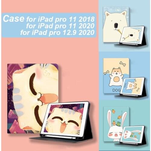 Case for IPad Pro 11 2018 2020 with Pencil Holder PU Leather Book Style Smart Cover for IPad Pro 12 9 12.9 Case 4th Gen 2020