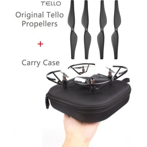 Tello Carrying Case Storage Box Carry Bag Portable Protective Case and Original DJI Tello Propeller Quick-Release Propellers