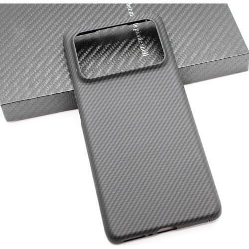Carbon fiber phone case for Xiaomi mi 11 Ultra 600D Fine line Thin and light attributes Aramid fiber material Hard shell