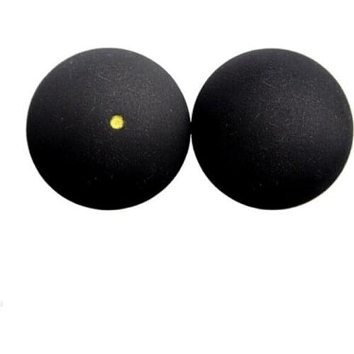 Black Rubber Single Yellow Dots Squash Ball