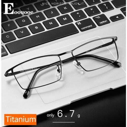 Pure Titanium Glasses Frame For Men Glasses Prescriptio Oculos Eyewear Gafas monturas de lentes hombre