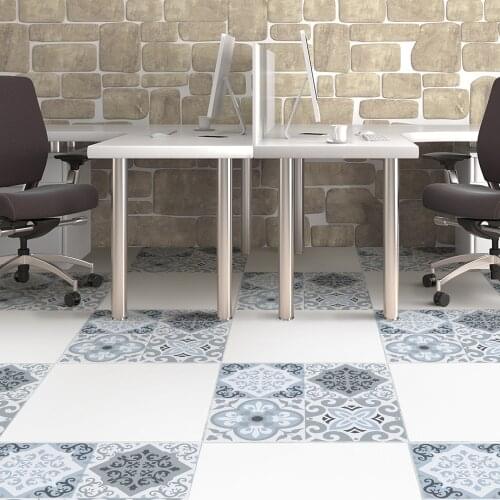 Funlife® Floor Sticker Easy to Clean Decorative Removable Tile Sticker Oil Proof Ground Stickers for Furniture Bathroom Kitchen