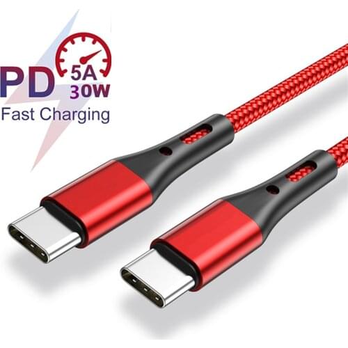 25cm/1m/2m USB C to USB Type C fast Charging Cable for iPad Pro Samsung Galaxy M01 A21s A51 A71 5G A21 M11 A31 M21 A41 A11 S20