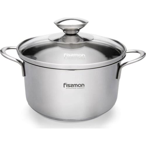 FISSMAN Sauce Pot with Lid Induction Capsulated Bottom 304 Stainless steel Non-stick Two Side Handle Milk Pot