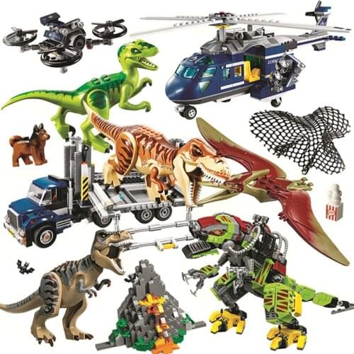 Dinosaurs World Series Tyrannosaurus Breakout Building Blocks Jurassic Parked Compatible Bricks Toy for Boys Children