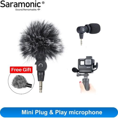 Saramonic Mini TRS 3.5mm Condenser Wireless Microphone Video Mic for Camera, Camcorder, Audio Mixer, Handy Recorder,Osmo Pocket