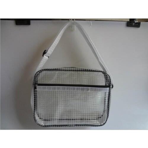Men Durable PVC Laptop Anti-Static Cleanroom Clear Tool Bag Full Cover 17 Inches Crossbody Bag