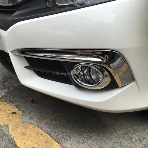 For Honda Civic Sedan 2016 2017 2018 Front Rear Fog lamp Cover Trim Foglight Eyebrow Decoration Strip Exterior Car Accessories