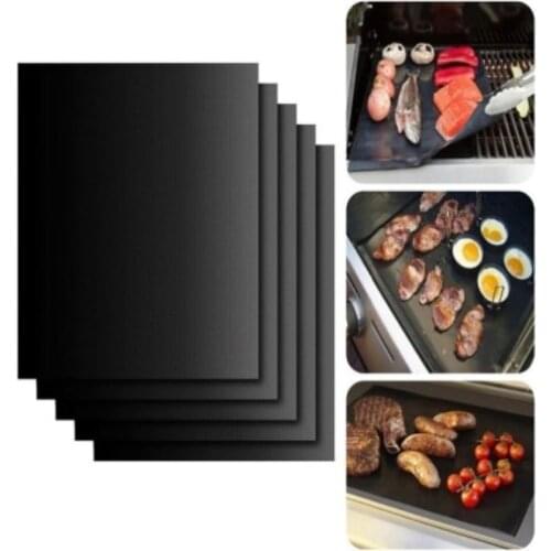 New Non-stick Barbecue Grill Barbecue Mat Barbecue Cooking Mat Reusable Cooking Plate 40*33 Cm For Party Barbecue Mat Tools