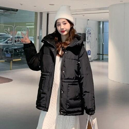 Solid Womens Parka Hooded Long Sleeve Zipper Pockets Ladies Casual Winter Coat Thick 2021 New Coats for Female