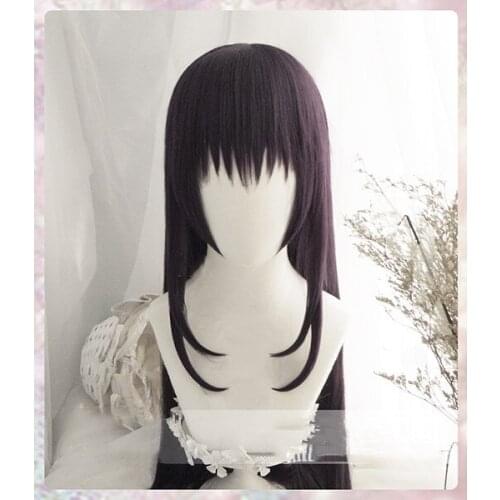 Anime Saenai Heroine no Sodateka Utaha Kasumigaoka Cosplay Wig Long Purple Black Heat Resistant Synthetic Hair Wigs + Wig Cap