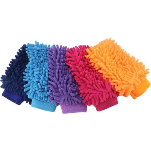 1pcs Super Mitt Microfiber Household Car Wash Washing Cleaning Gloves Car Washer Anti Scratch Wholesale radom color