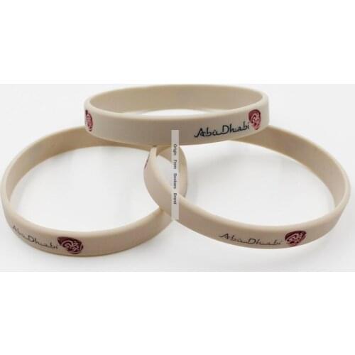 Custom khaki Personalized Wristband Logo Text Debossed/Inplant Cheap Promotion Gift silicone bands Customized
