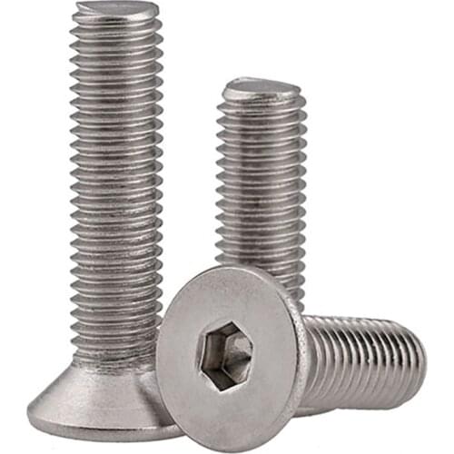 316 Stainless Steel Hexagon Hex Socket Flat Countersunk Allen Head Screw Bolt M6 M8 M10