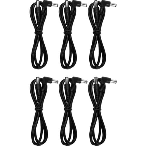 6 PCS Guitar Pedal Power Cord DC 5.5 x 2.1mm Effect Power Cord Cables Piano Electric Guitar Accessories Keyboard