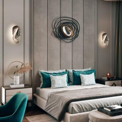 Nordic led stone wall lamp luminaria luminaire espelho living room lamp dinging room lamp