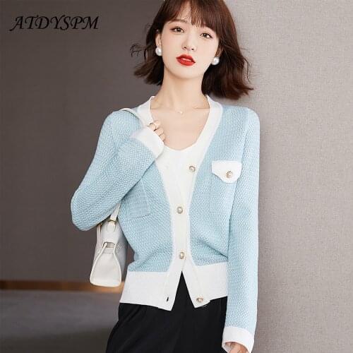 High Quality Sweater Women Knitted Cardigan Female Casual Coat Ladies Girls Fashionable Streetwear Clothing Autumn 2021