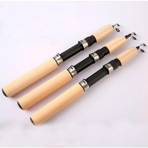55/65/75cm Mini Telescopic Ice Fishing Rod Portable Carbon Fiber River Shrimp Carp Fishing Pole Winter Fishing Rod Tackle Pesca