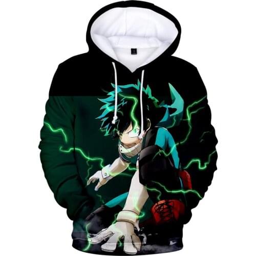 3D My Hero Academic printed Hooded sweatshirt Men/Women spring 2019 warm Casual Harajuku streetwear Hoodies Plus Size Clothes