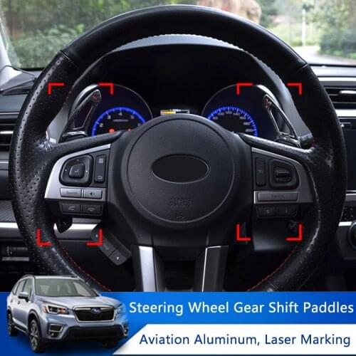 TAJIAN Steering Wheel Paddle Shifter Extension Aluminum Shift Paddle Blade For Subaru Forester XV Outback Legacy Impreza 13-21