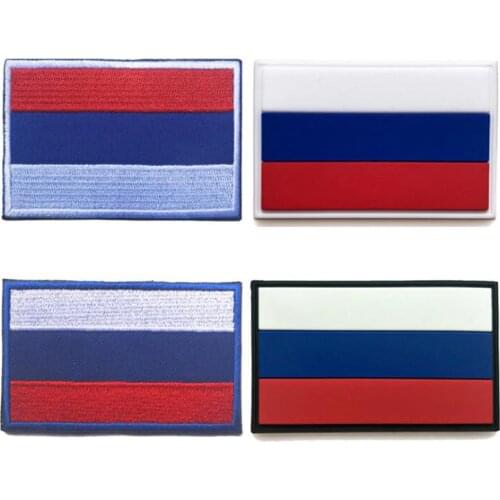 3d New Russian Flag Embroidery And Pvc Tactics Military Military Uniform Badge Fabric Armband Backpack Accessories Badges