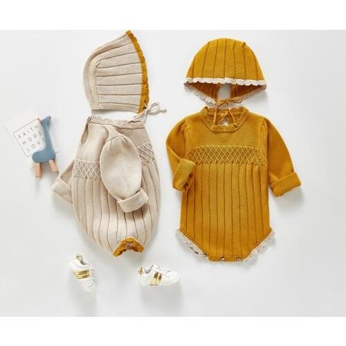 Knitted Baby Clothes Newborn Baby Romper Jumpsuit Baby Girl Boys Clothes Onesie Infant Boys Girls Romper Playsuit Overalls
