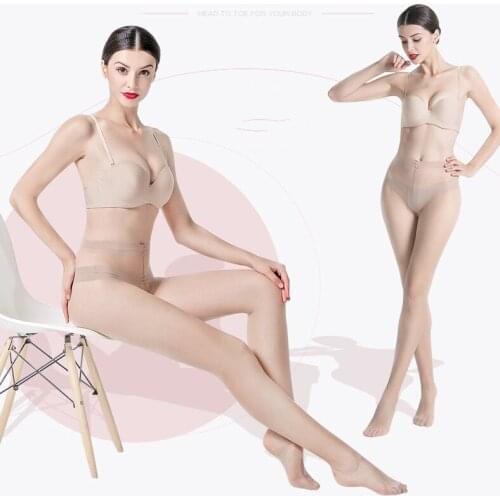 3 Pairs Ladys Transparent Sexy Sheer tights Pantyhose for woman Butt Lift Anti friction Invisible