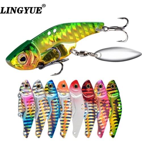 1Pcs Metal Vib Blade Glow Cicada Lure 50mm 55mm 12g 16g Sinking Tail Spinner Baits Bibe For Bass Pike Perch Fishing
