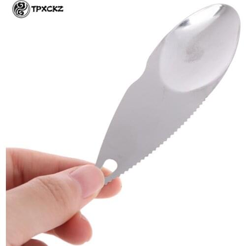 1PCS Stainless Steel Kiwi Blade Kiwifruit Cut Spoon Peeling Dig Spoon Serrated Blade For Shop Kitchen Home Outdoor