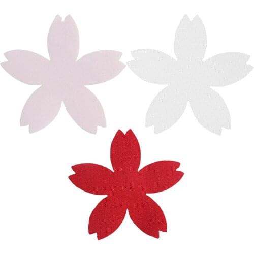 100pcs Cut Out Satin Drill Fabric Flower Pieces for DIY Wedding Bridal Craft 4cm