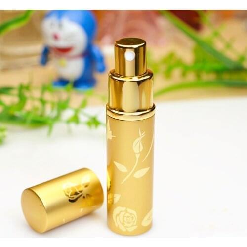 200pcs High Quality Luxury 10ml Metal Perfume Bottle Aluminium Refillable Atomizer Portable Glass Spray Bottle Empty fashion