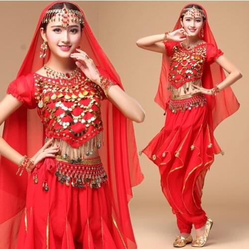 2020 BellyDance Costume Female Indian Dance Dress Bollywood Dance Set Oriental Clothing Sexy Women Bollydancer Wear Plus Size