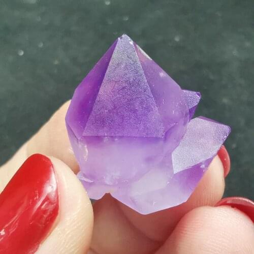 30g-100gNatural irregular hexagonal mineral specimen Amethyst Crystal Cluster stone specimen aural healing decoration color gift