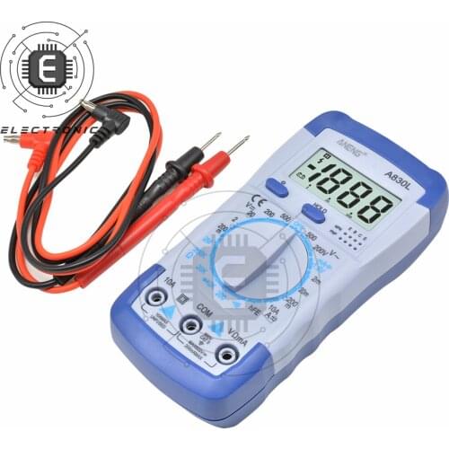 A830L LCD Digital Multimeter AC DC Voltage Diode Freguency Multitester Current Tester Luminous Display with Buzzer Function