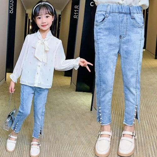 Kids Jeans Baby Girls Jeans Children Toddler Boys Pants Casual Girls Trousers Girls Clothes Girl Skinny Jeans for Girl 2-8Y