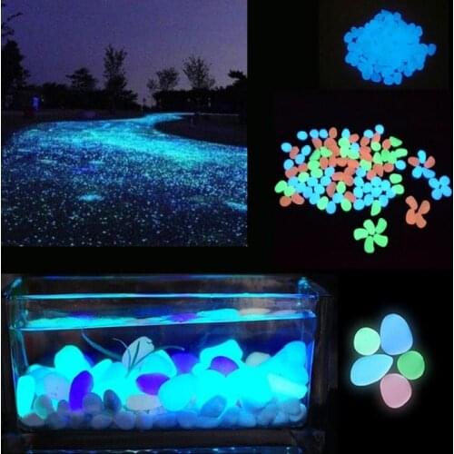 Dropship Glow in the Dark Garden Pebbles Glow Stones Rocks for Walkways Garden Path Patio Lawn Garden Yard Decor Luminous Stones