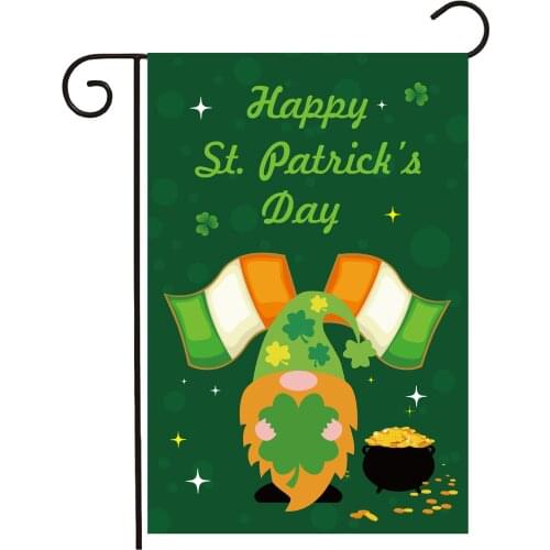St Patricks Day Garden Flag Double Sided Irish Shamrock Vertical Yard Flags for Outdoor Festival Décor