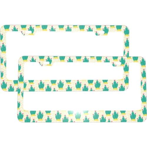 Fruit License Plate Frame Car Plates Tags Bluish Printed Auto Tag Personalized Car Decoration