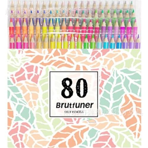 80 Colors oil HB Colored Pencil Sketch Bright Colors Crayons For Drawing School Student Art Aupplies