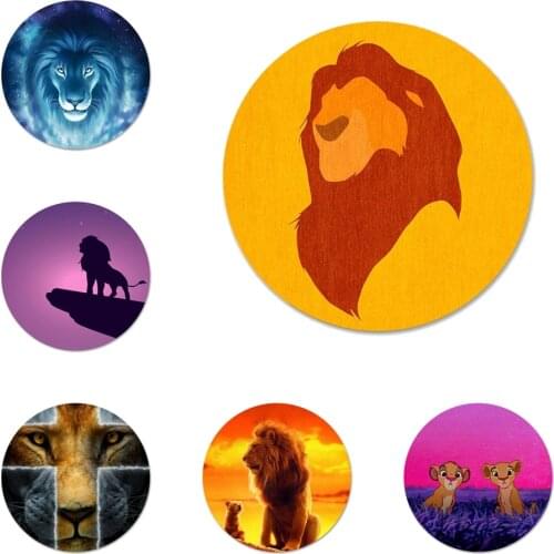 The king of lion Badge Brooch Pin Accessories For Clothes Backpack Decoration gift 58mm