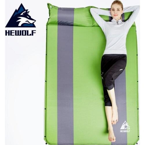 Hewolf Automatic Inflatable Camping Mat Double Persons Widening Dampproof Splicing Sleeping Mat Tent Mat Outdoor Camping Travel