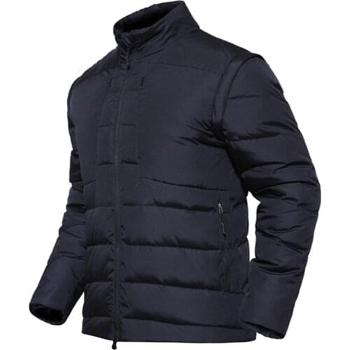 Outerwear Military Snow Warm Coat Parkas White Duck Down Men Sleeves Detachable Winter Jacket Ultralight Down Jacket Casual