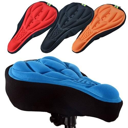 3D Soft Bike Saddle Bicycle Seat Accessories Cycling Silicone Seat Mat Cushion Seat Cover Saddle for a Bicycle Bike