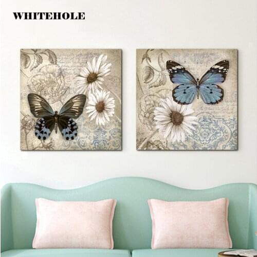 Wall Art Canvas Painting Posters and Prints,Animal Butterfly Posters Wall Art Pictures For Living Room Wall Decor Home Decor