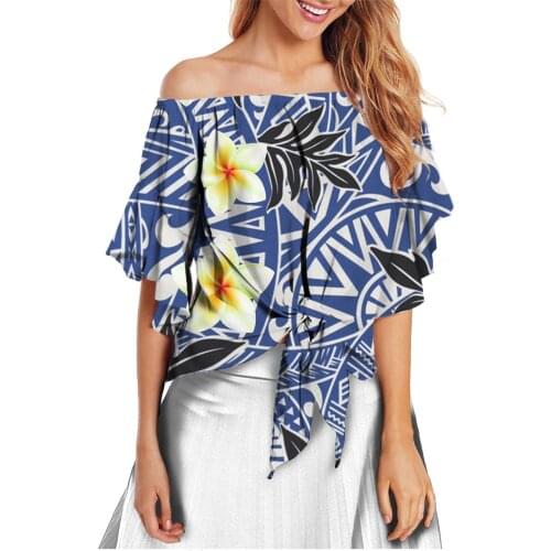 HYCOOL New Arrivals Paisley Stripe Floral Print Casual Women Shirt Short Bow Flare Sleeve Sexy Slash Neck Summer Casual Crop Top